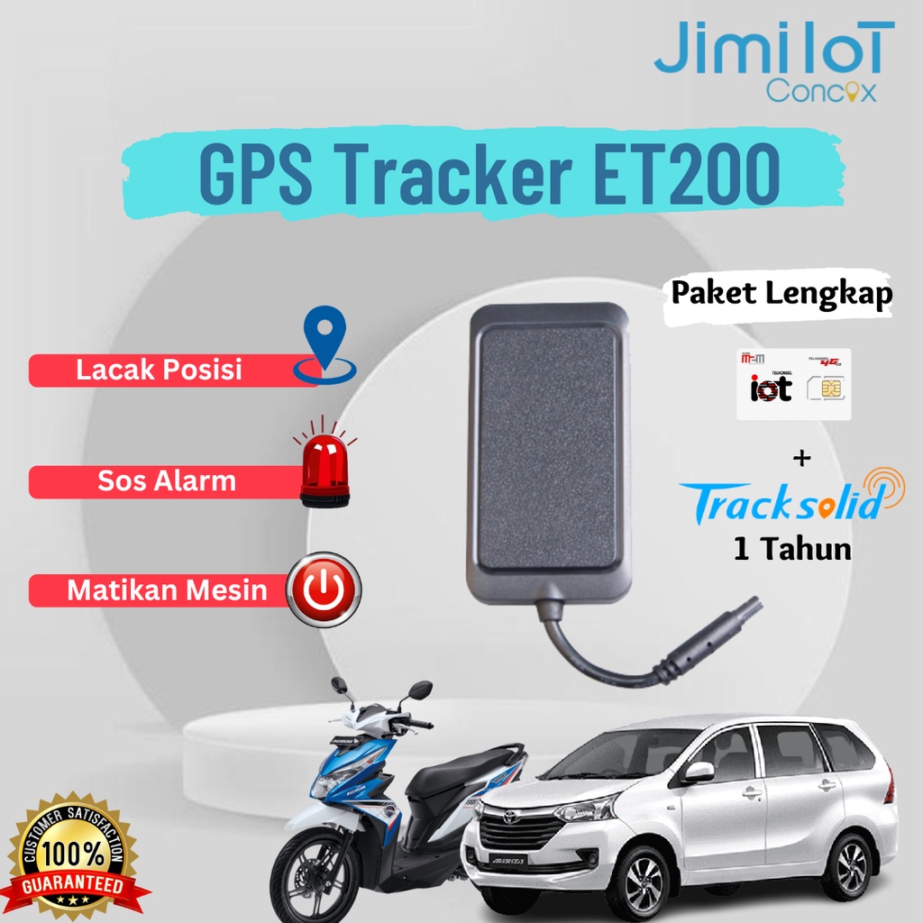 Jual Paket Concox Gps Tracker ET200 + Simcard IOT M2M + Server 1 Tahun ...