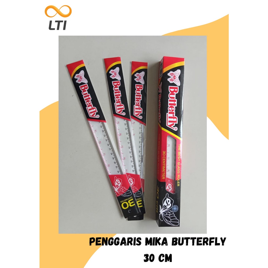 

Penggaris Mika Butterfly 30 CM - HEMAT