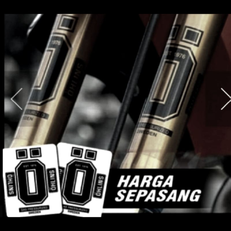 stiker shock USD ohlins/stiker transparan ohlins