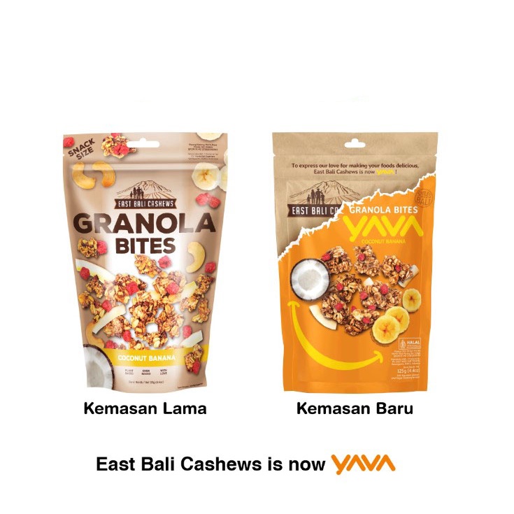 East Bali Cashews Yava Granola Bites Coconut Banana 125gr