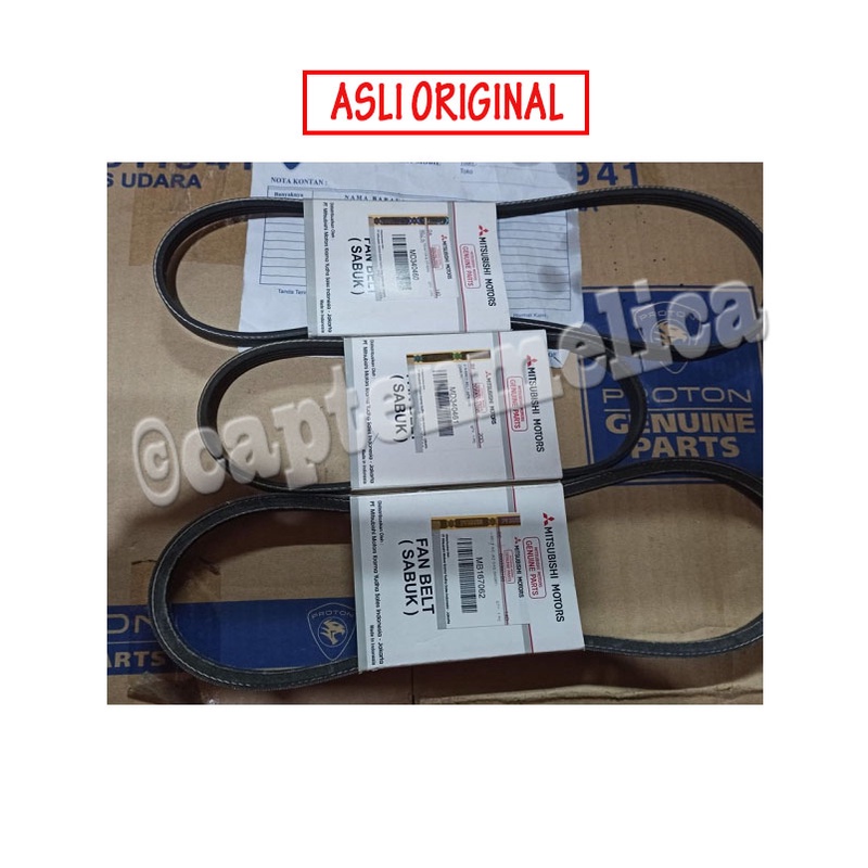ORI 1set fan van belt ac Power Steering altenator Mitsubishi kuda bensin 1.6cc Sabuk tali kipas kare