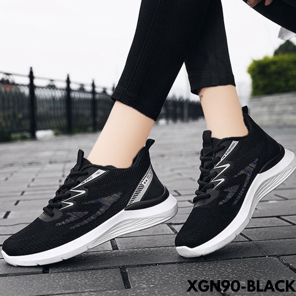 SEPATU SNEAKERS WANITA MOTIF OMBAK WARNA SUPER CANTIK BAHAN MESH BERKUALITAS IMPORT GN90