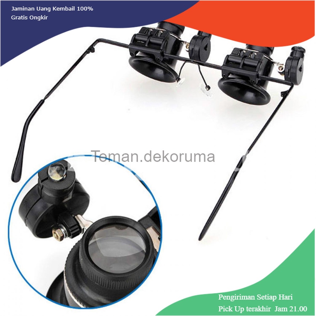 TD-PR2 Gorelax Kacamata Pembesar Reparasi Jam Perhiasan 20x Magnifier - 9892A