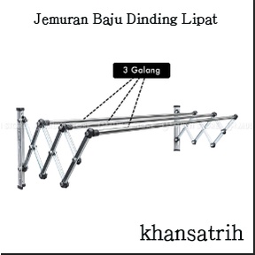 ✹ Jemuran Baju Dinding Lipat / Jemuran Laundry Lipat Anti-karat dan kuat◄