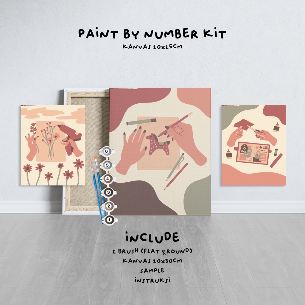

Paint by Number KIT craft series Kanvas 20x25cm