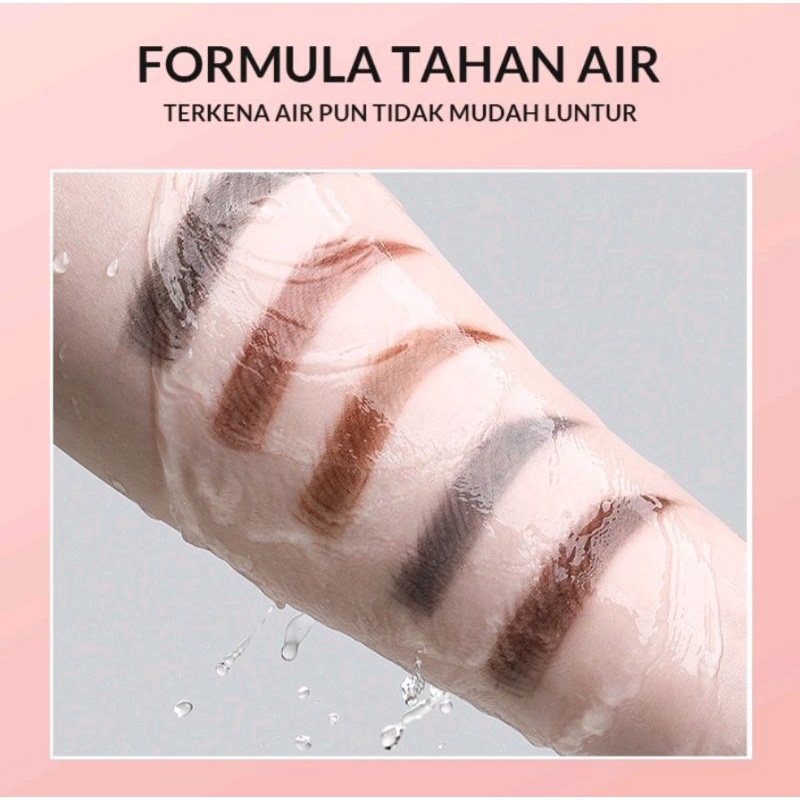 [BPOM] Colorkey x Bioaqua Kosmetik Eyebrow Cream Alis Brush 3g Tahan Lama Tahan Air