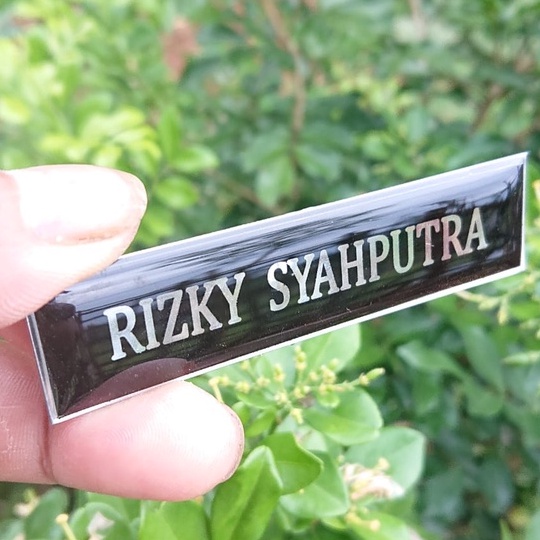 

Nametag Bahan Plat stainless BOSS/ASN/STAFF,karyawan/DLL