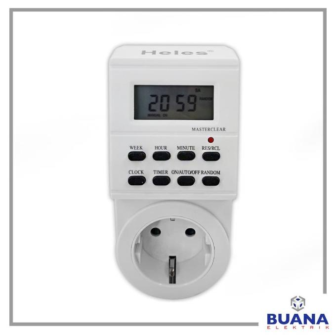 Heles Timer Listrik - Timer Digital - Stop kontak Timer 24 Jam - ED1
