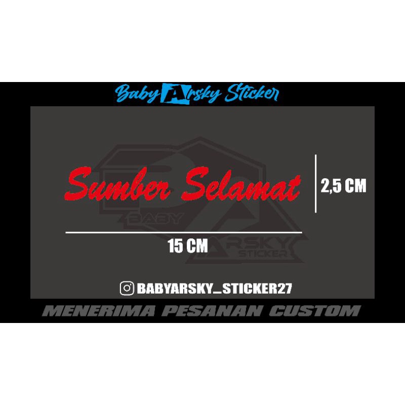 

STICKER CUTTING SUMBER SELAMAT MERAH