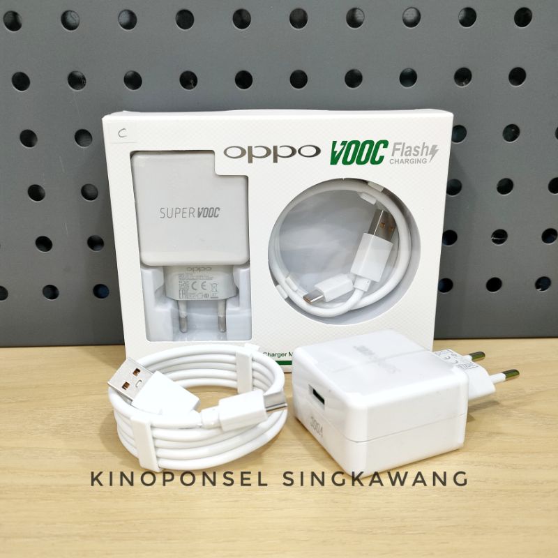Charger Oppo R17 ORIGINAL VOOC Flash Charge 20W Flash Charging USB Type C Cable | Travel Charger Ori
