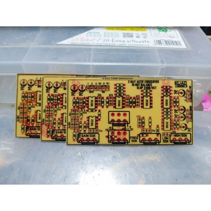 PCB CROSSOVER 2WAY SLOP 24DB