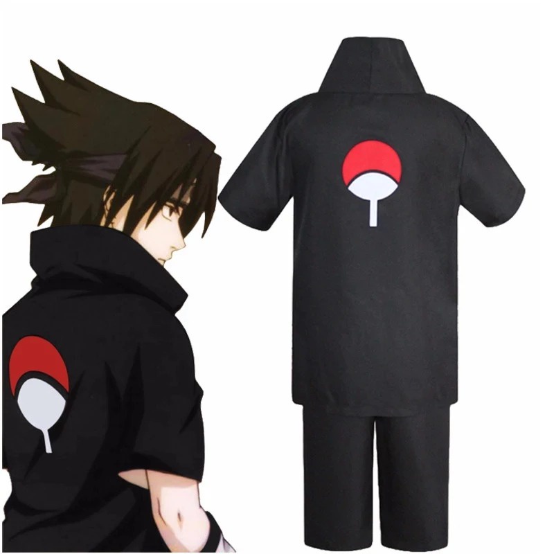 Baju Kaos Cosplay Anime Uchiha Sasuke Kecil