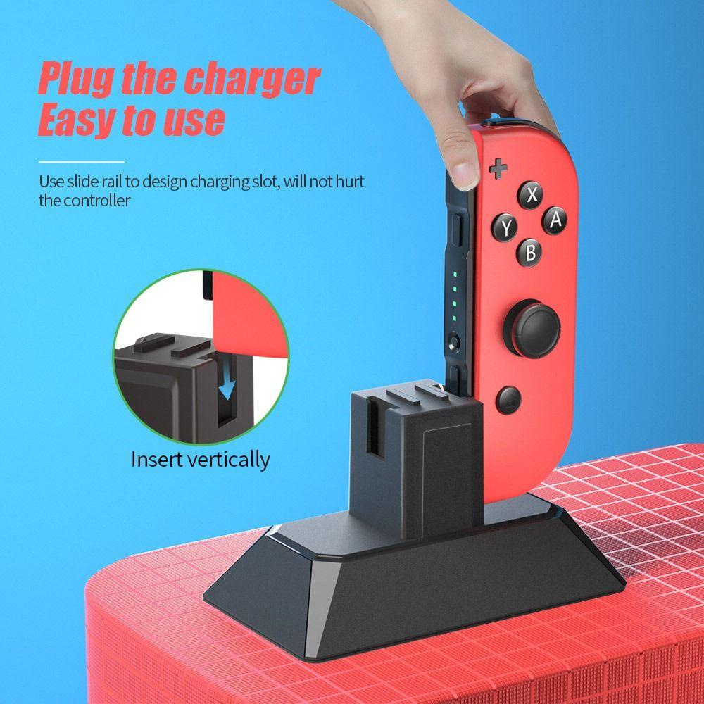 Top Charging Stand Aksesoris Untuk Nintendo Switch LED Indicator Game Handle