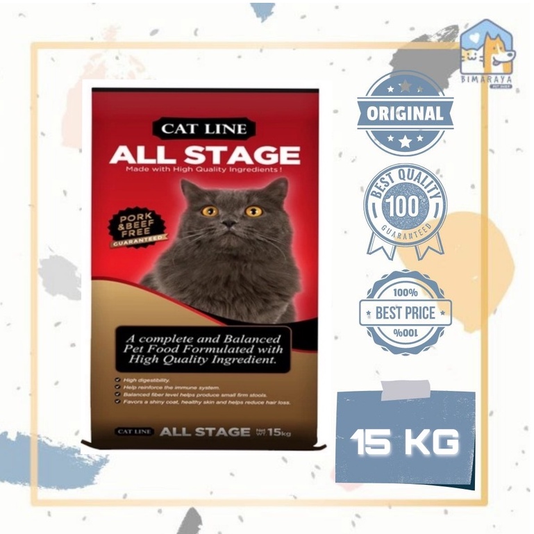 CATLINE  CATFOOD 15 KG FRESHPACK// MAKANAN KERING KUCING(KHUSUS PENGIRIMAN GOJEK/GRAB)