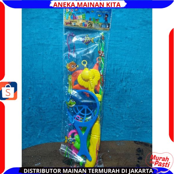 Mainan Anak SH 324 Fishing Game Kantong Murah Meriah Pancingan Ikan Magnet Pancing