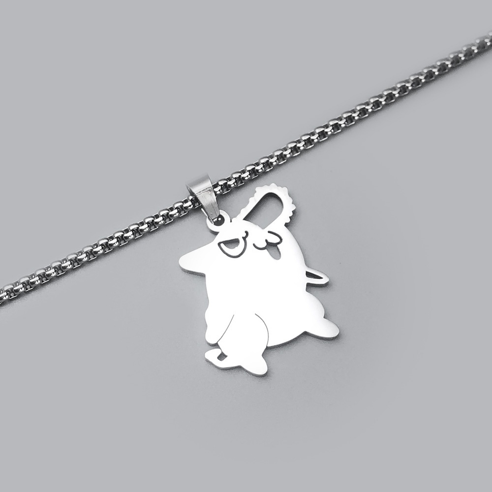 Kalung Choker Liontin Anime Chainsaw Man Bahan Stainless Steel Untuk Unisex