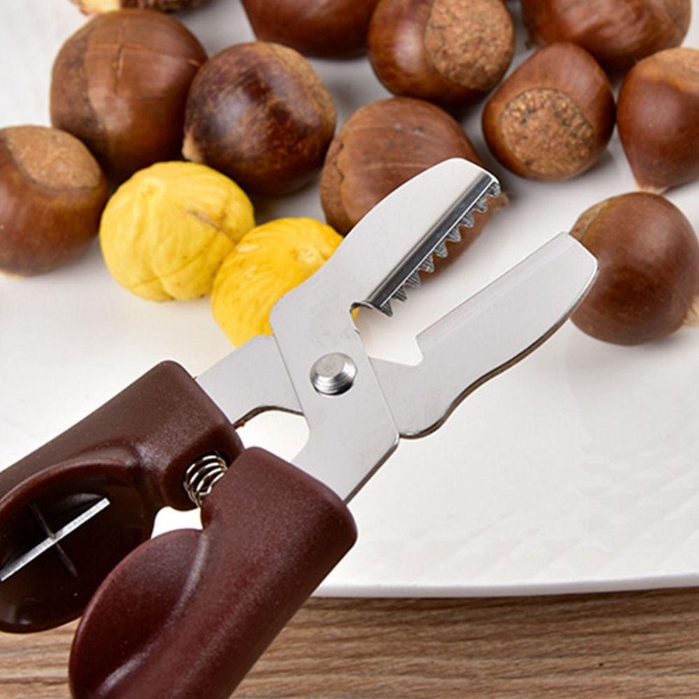 Solighter Chestnut Cutter Stainless Steel Klip Pembuka Dapur Castanea Mollissima Peeler