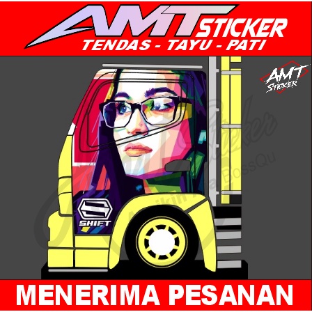 Stiker Full Samping Kabin Canter - Stiker Truk Canter - Stiker Gambar WPAP