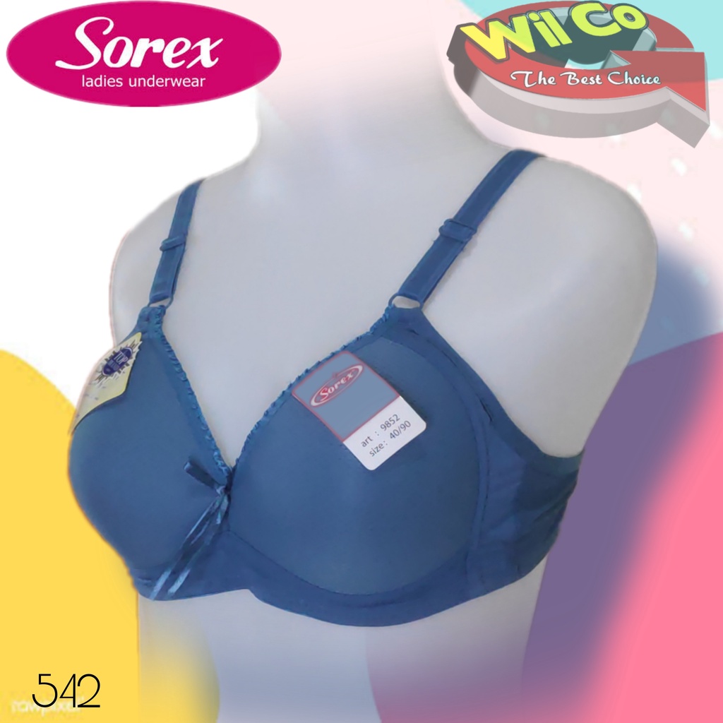 K542 - BRA WANITA SOREX TANPA KAWAT BUSA TIPIS CUP A/B SIZE 36 - 42 EXTRA COMFORT