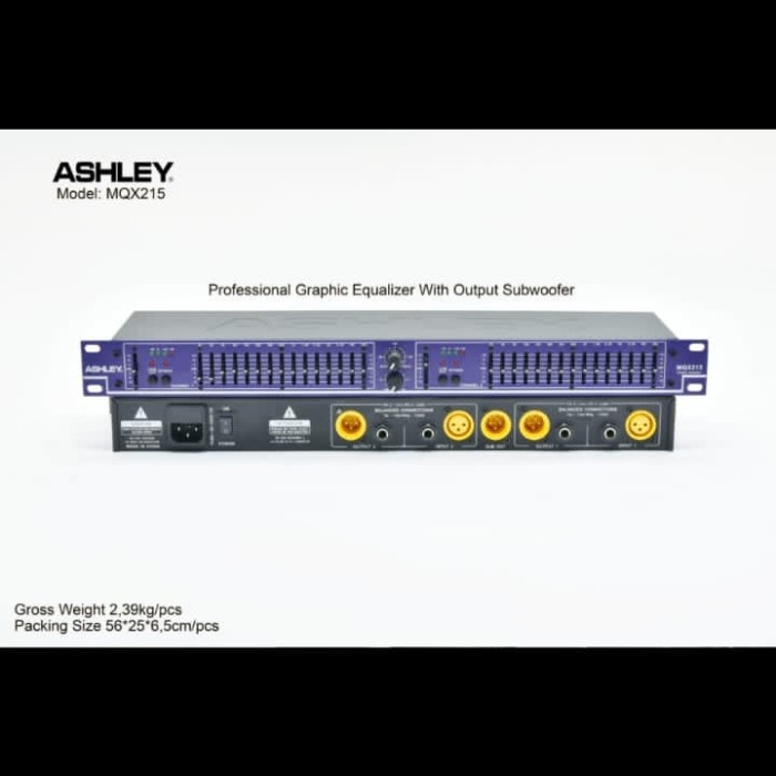 Soundsystem Equaliser Ashley Mqx215 Original Ashley Mqx 215