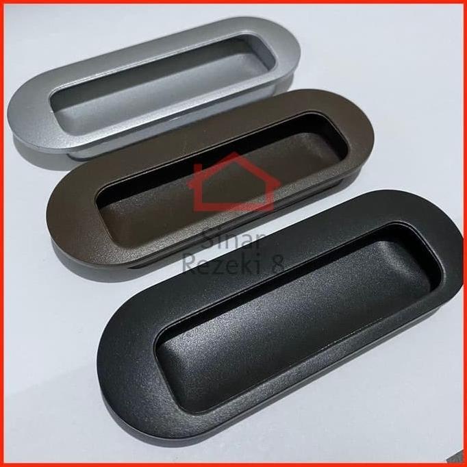

Tarikan Tanam Besar Plastik Laci Lemari Handle Oval Pintu Sliding stock ready