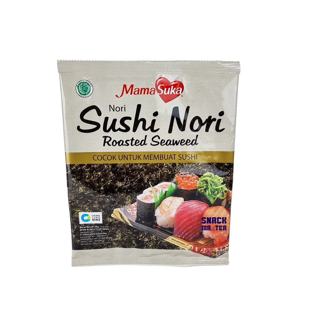 

Mamasuka Sushi Nori - Netto 20 gr (Isi 10 lembar)