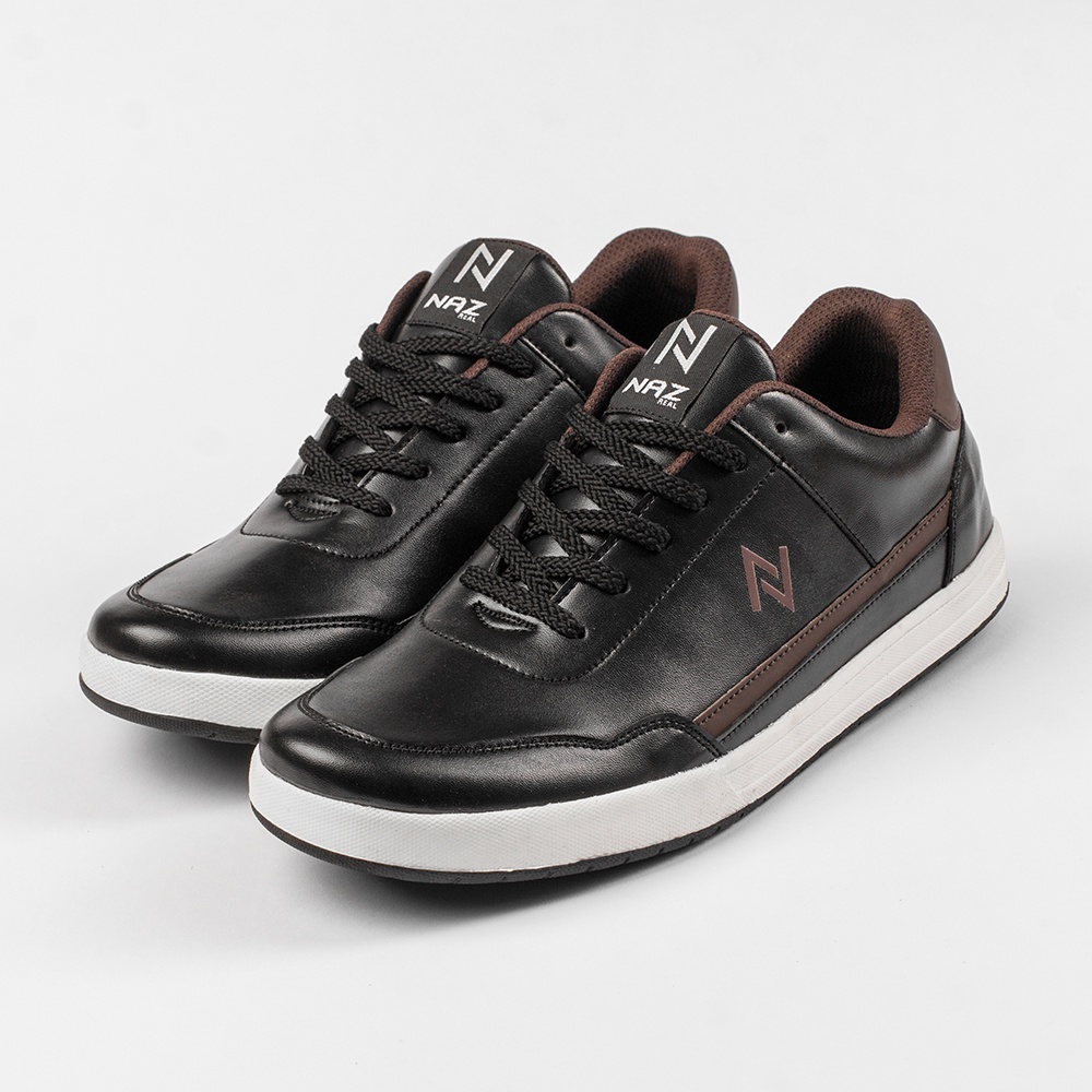 LEO BLACK BROWN |ManNeedMe x NAZ| Sepatu Sneakers Pria Casual Sneaker Cowok ORIGINAL