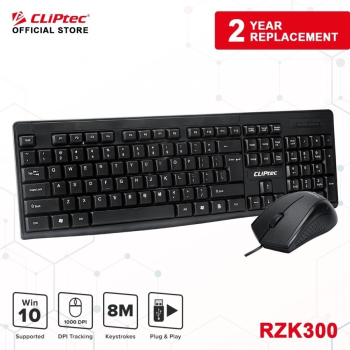 Cliptec RZK300 Wired Keyboard+Mouse Combo