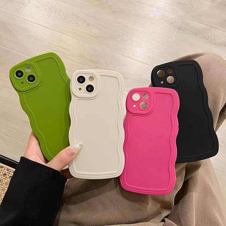 [TPC] Wave Case Solid 4 Color (2) IPHONE Wave Matte Soft Case Protection Camera Shookproof Matte FULL COVER IPHONE 6 6S 7 8 PLUS X XS MAX XR 11 12 13 14 PRO MAX HP IP061