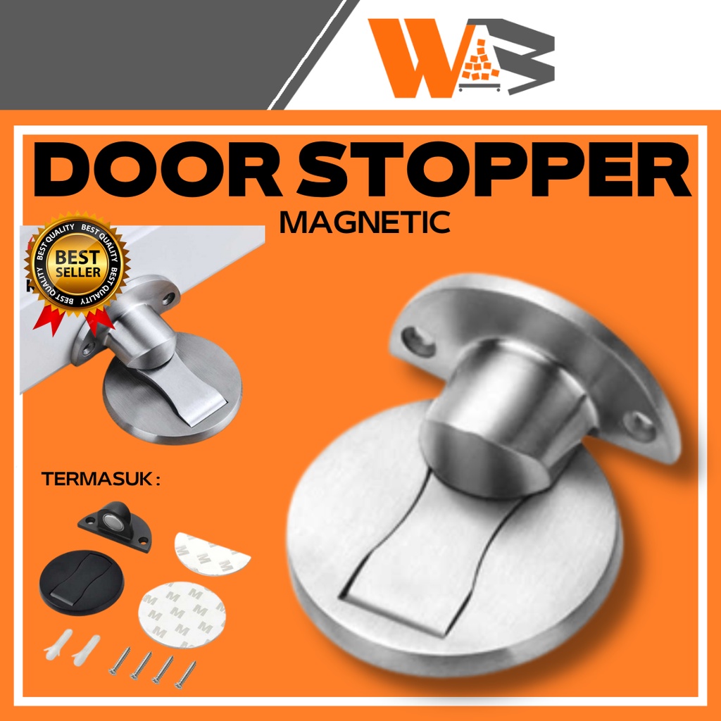 COD Door Stop Alat Penahan Pintu Magnet Bahan Besi Pengganjal Pintu Magnetic Door Stopper / Penahan Pintu Anti-Collision Magnetic Door Stopper