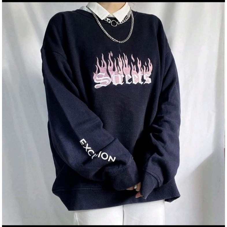 SWEATER OBLONG STREET TANGAN BORDIR