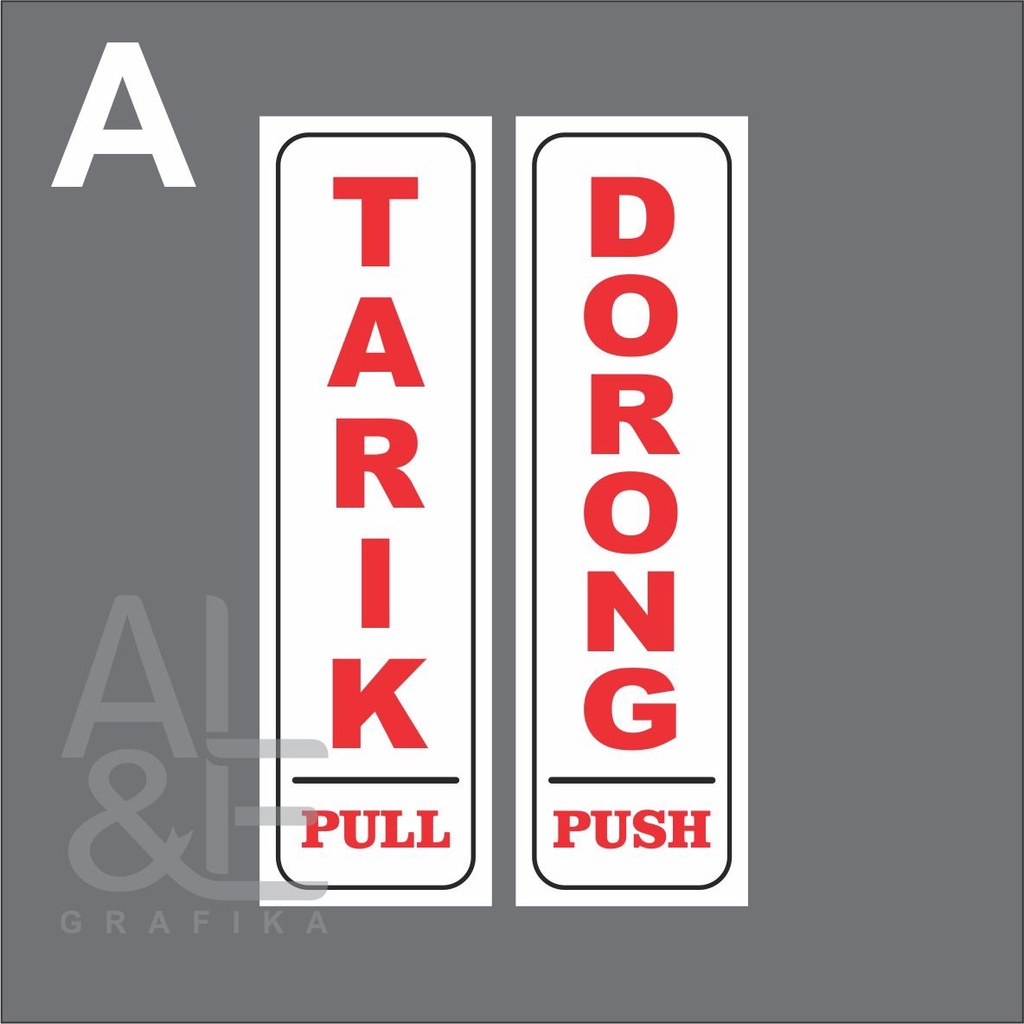 

033 STIKER PINTU TARIK - DORONG _ STIKER RITRAMA INDOOR