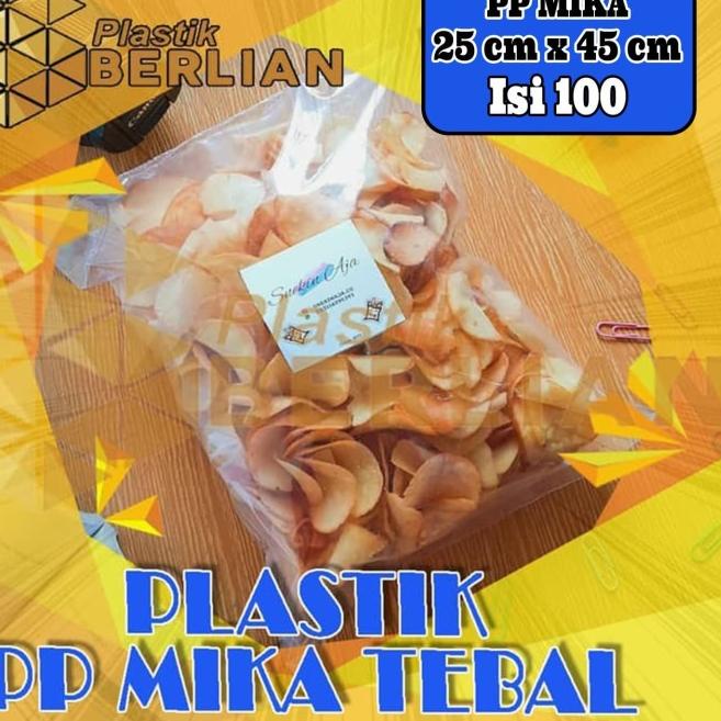 

Plastik PP Mika 25 x 45 Tebal Bungkus Snack Keripik Isi 100 lembar
