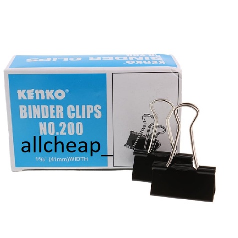 BINDER CLIPS 200 PENJEPIT KERTAS NOTA BUKU 1,5/8&quot; (41MM) JOYKO KENKO