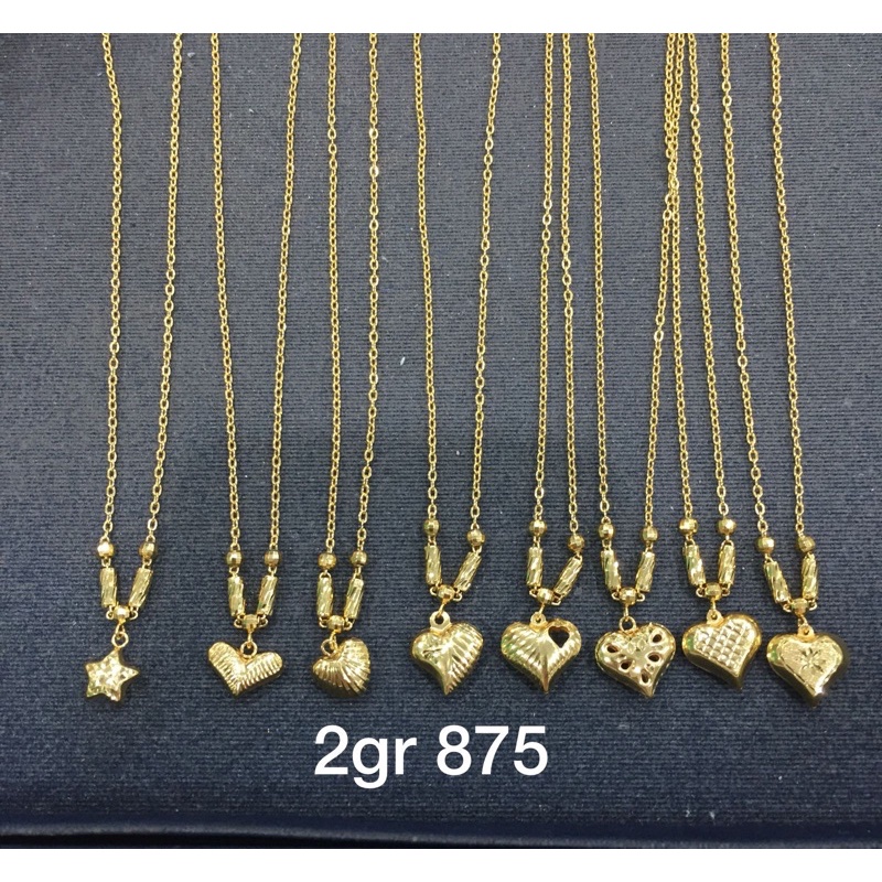 Kalung emas asli kadar 875 model hati fancy