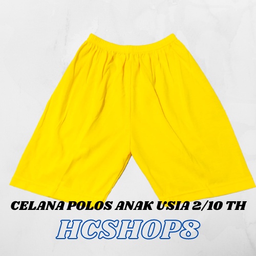 Celana Pendek Anak Laki Laki Perempuan Polos Usia 2-16th Unisex Cowok Cewek