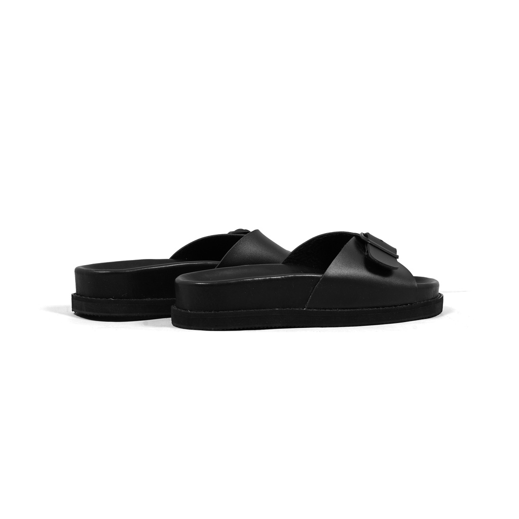 Sandal Wanita Birken Strap Black Alea Mywithme Slide