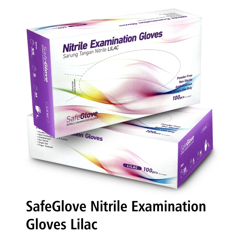 Sarung Tangan Nitrile Lilac Box Isi 100 Pcs OJ