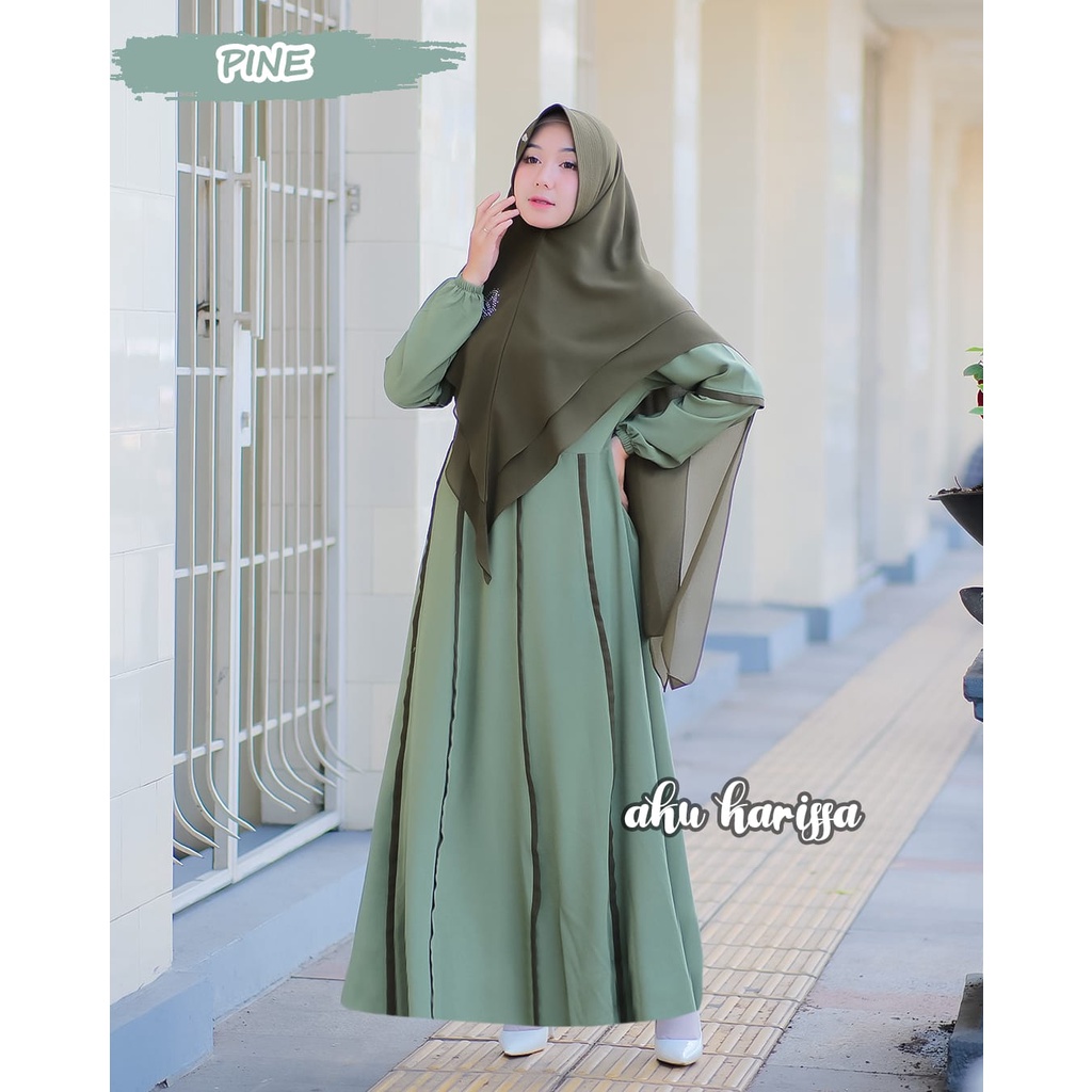 Gamis REVANA ORIGINAL BY AKU KARISSA terbaru syari ITYCREPE JILBAB PARI set KHIMAR gamis busana muslimah