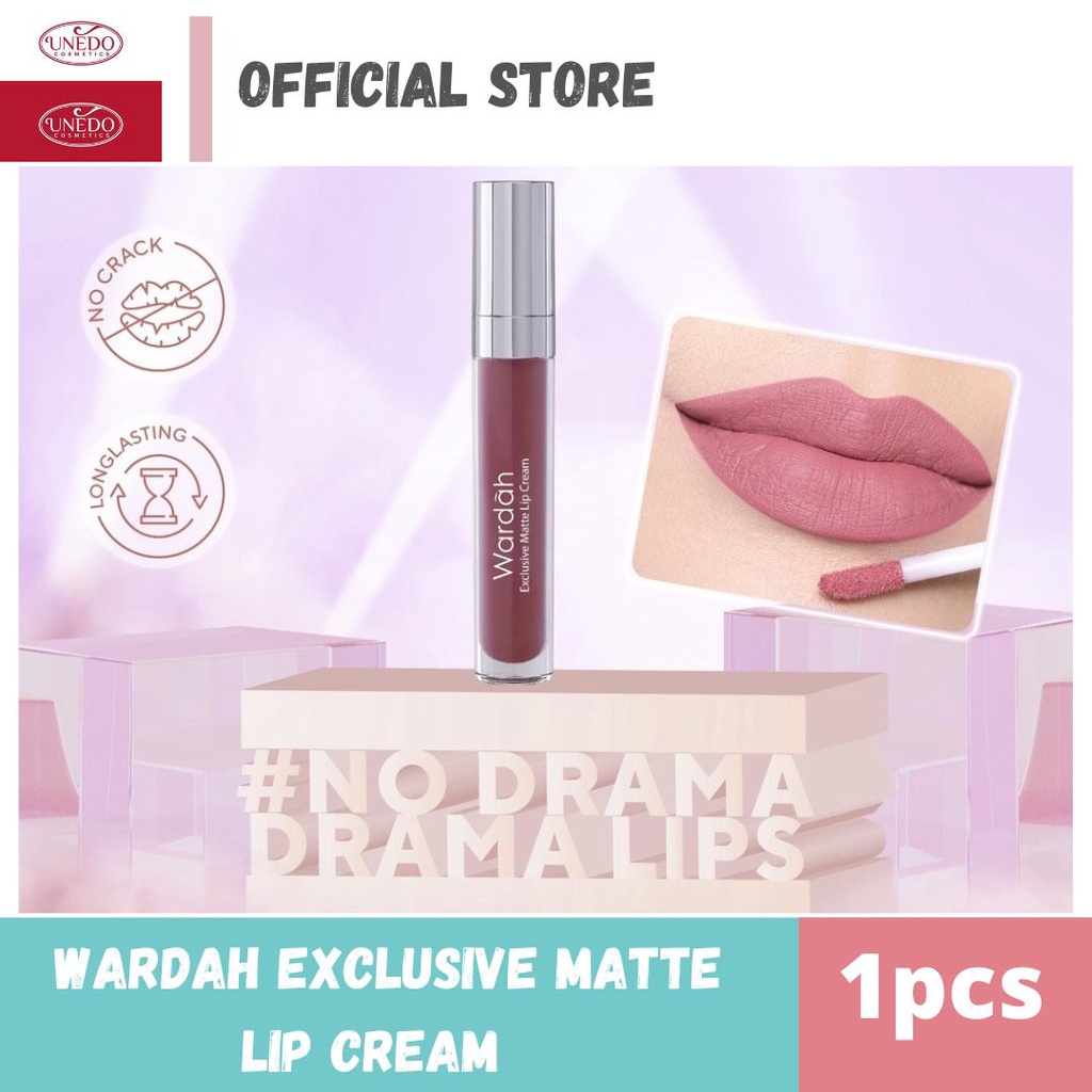 Wardah Exclusive Matte Lip Cream-Warna Intense &amp; Tahan lama