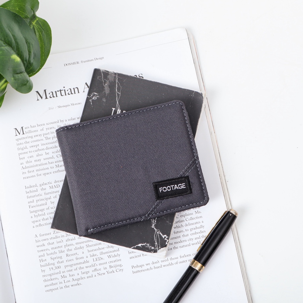 Dompet Pria Lipat Kanvas  Bifold Wallet Cowok Laki Laki Footage Polos DP-08