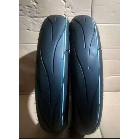 sepasang ban semi coumpond tubles merk Zeneos cacing ring 17 ukuran 80/80-90/80 atau 90/80-100/80