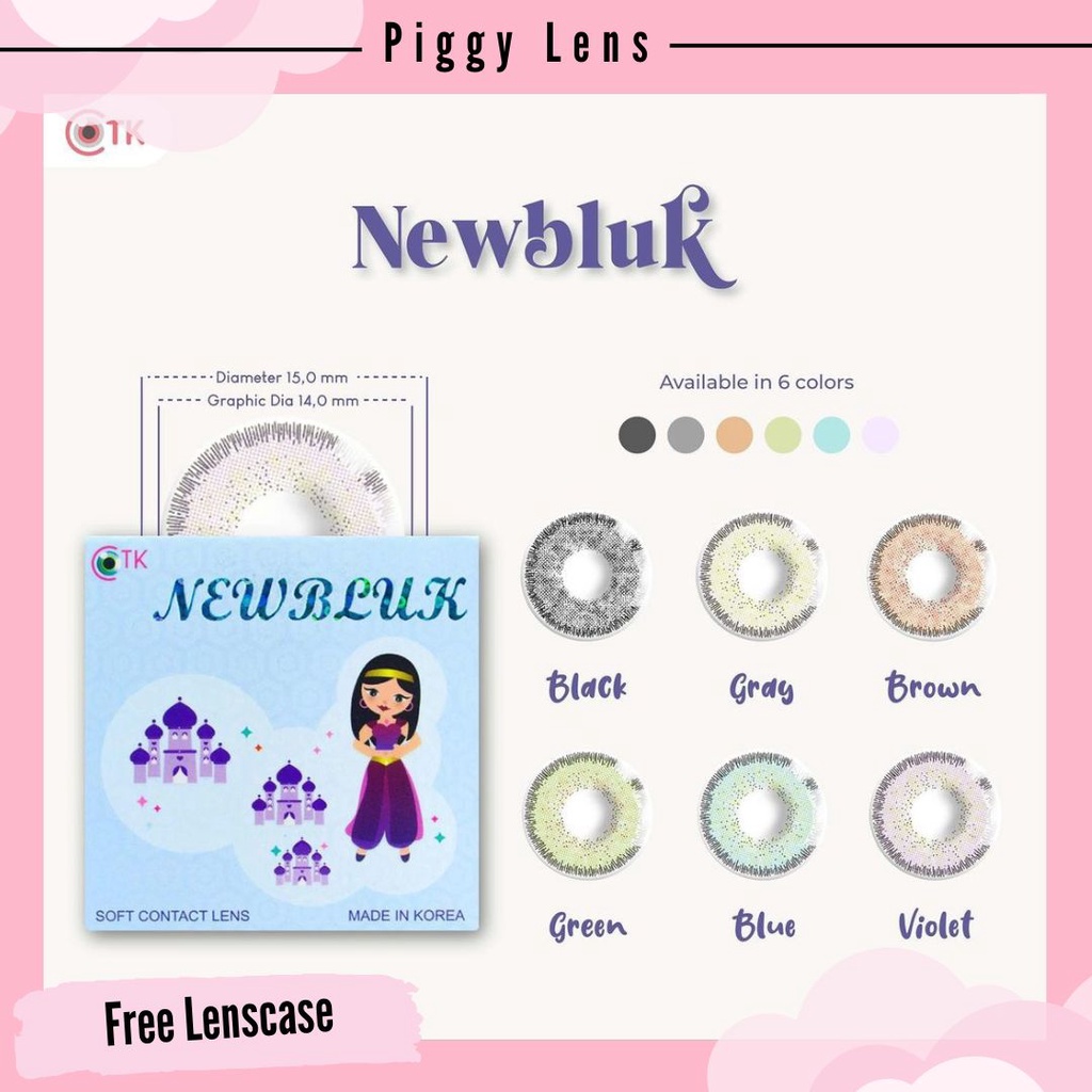 SOFTLENS NEWBLUK DIA 15MM MINUS 0.50 SD 3.00 FREE LENSCASE