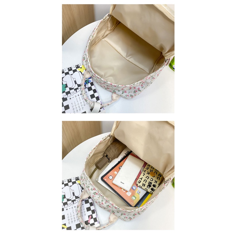 WYK137 Tas Ransel Wanita Sekolah Floral Mochila Backpack School Impor TKM