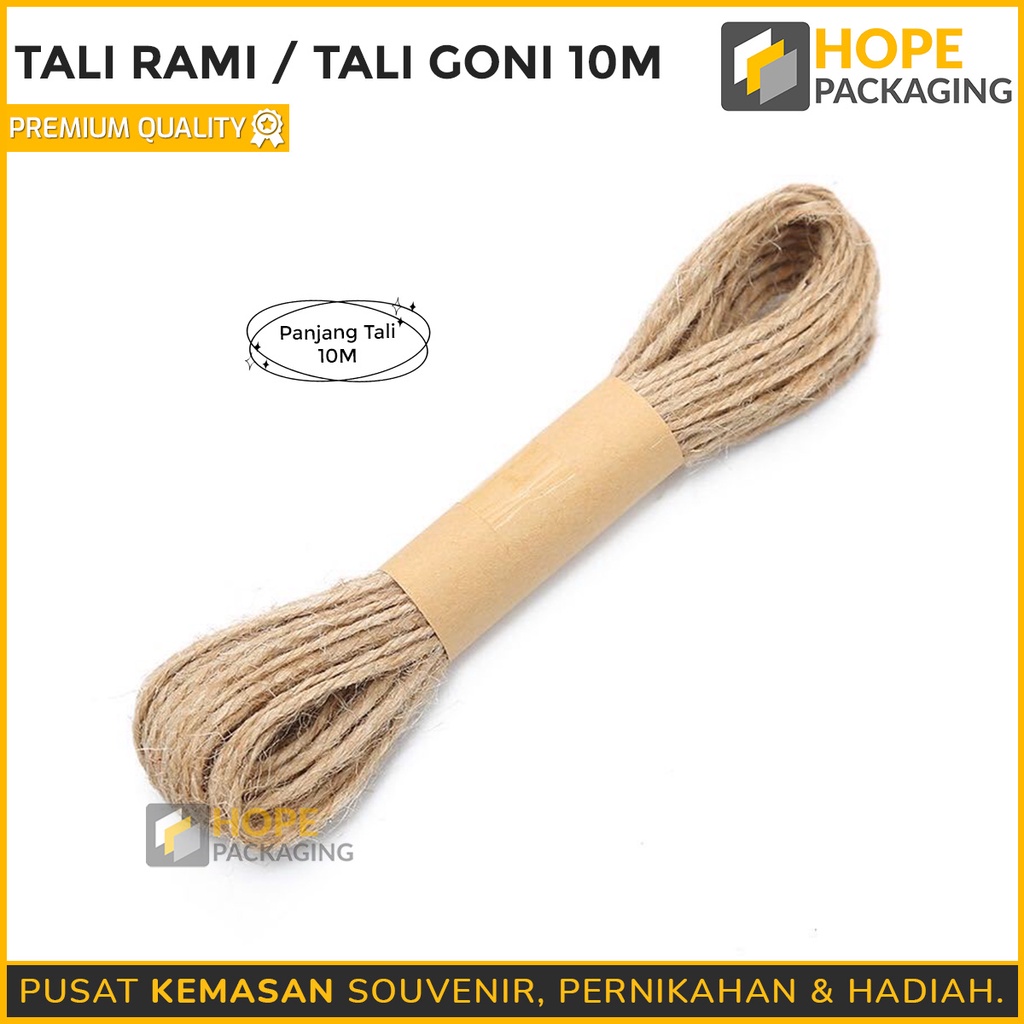 [ 5 pcs ] Tali Goni Tali Rami 3 ply Panjang 10 meter Pita kado