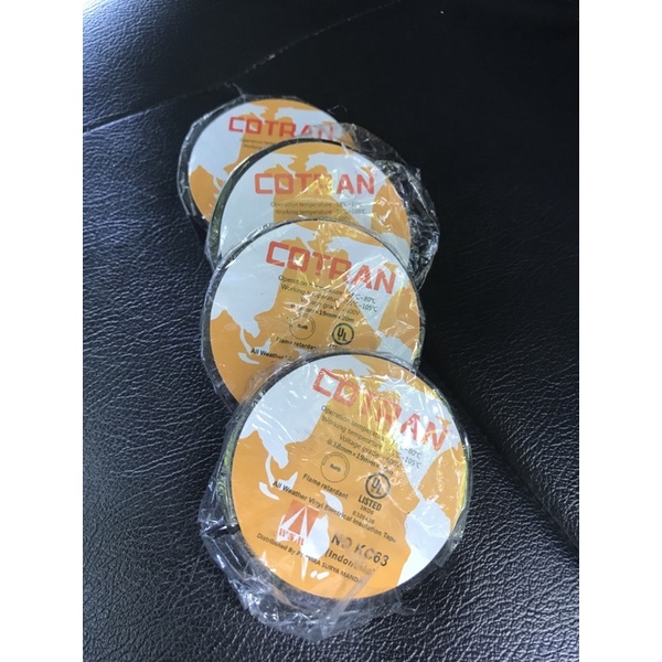 Vinyl Electrical insulation tape / Solasi Cotran Hitam 20 m