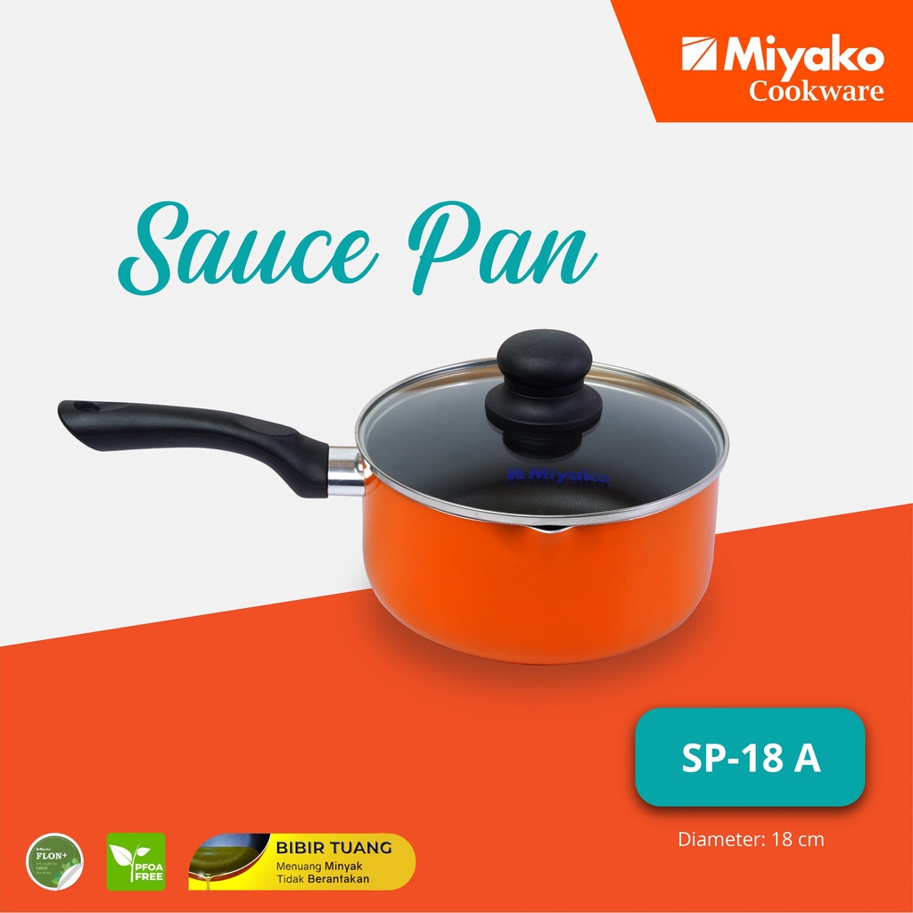 Sauce Pan Miyako SP-18A - Panci Anti Lengket 18cm