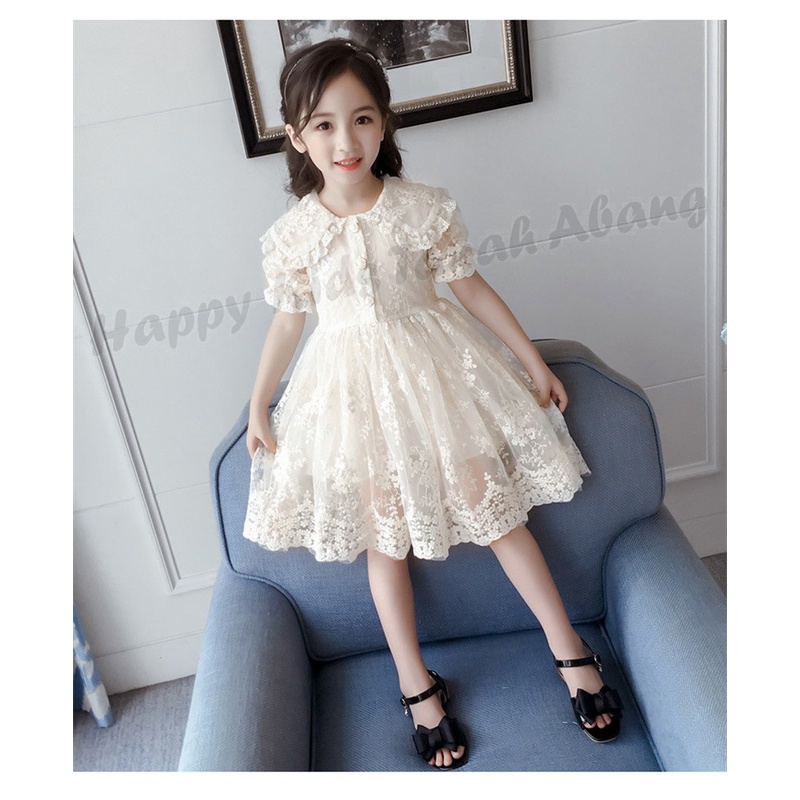 DRESS PUTIH ANAK PEREMPUAN / DRESS PRINCESS ANAK PEREMPUAN BERKUALITAS