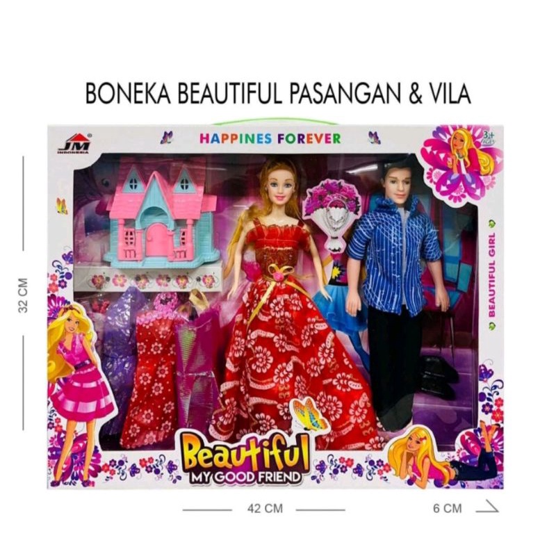 MAINAN BONEKA BARBIE 1 SET+DORONGAN+BOTOL SUSU+ANAK BAYI