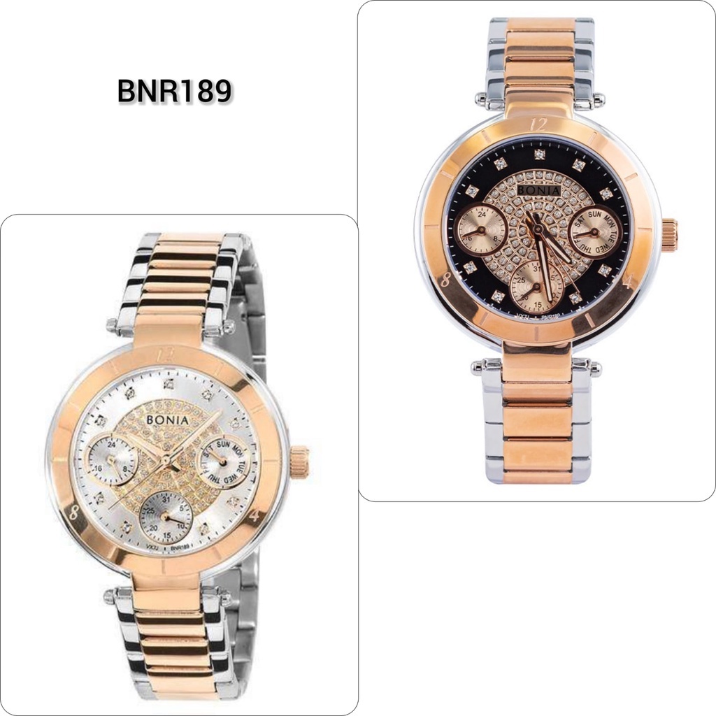 BONIA JAM TANGAN RANTAI WANITA BNR189 ORIGINAL GARANSI RESMI